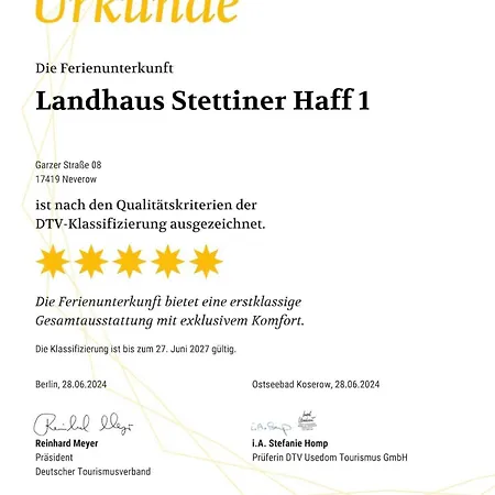 Prázdninový dům 1 Stettinerhaff *